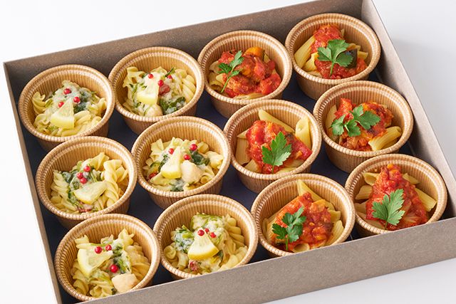 JINBO MINAMI AOYAMA ケータリング（名古屋店）-パスタ ミスト（貝柱のペペロンチーノソース＆農園野菜のオルトラーナソース）