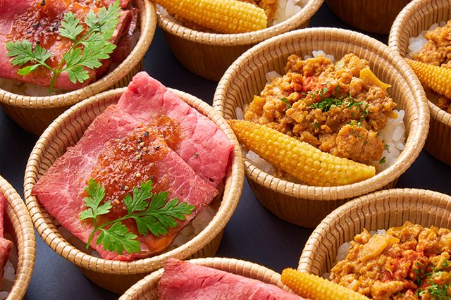 リーゾ ミスト（国産牛ローストビーフのミニライスボウル＆赤味噌香る 肉味噌ミニライスボウル）