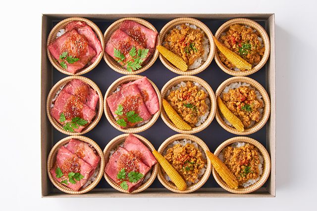 リーゾ ミスト（国産牛ローストビーフのミニライスボウル＆赤味噌香る 肉味噌ミニライスボウル）