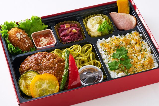 大阪・北新地 イタリア料理 YUNiCO（東京店）-【北新地イタリアンBOX】ハンバーグ＆ボッタルガバターライス  選べるソース