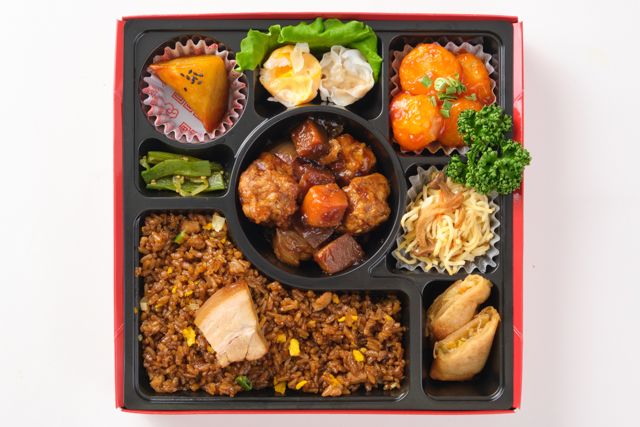 中華料理 馬九行久ーうまくいくー（東京店）-【エビチリ入り】黒酢香る酢豚と焼きめしの笑門御膳