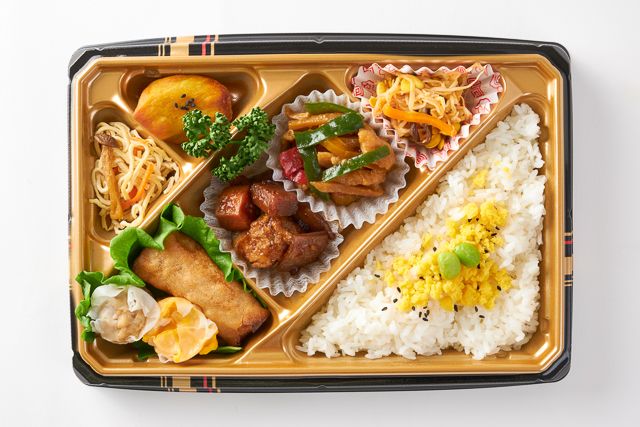 吉祥中華 結-musubi-（東京店）-【Wメイン】黒酢酢豚＆青椒肉絲弁当【白飯】