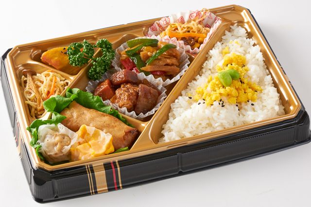 吉祥中華 結-musubi-（東京店）-【Wメイン】黒酢酢豚＆青椒肉絲弁当【白飯】