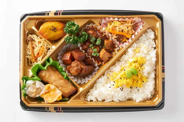 吉祥中華 結-musubi-（岩槻店）-【Wメイン】黒酢酢豚＆麻婆豆腐弁当【白飯】