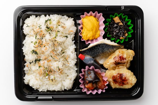 味いち健美-【GABAとたんぱく質が摂れる】梅鶏天・焼きサバ弁当