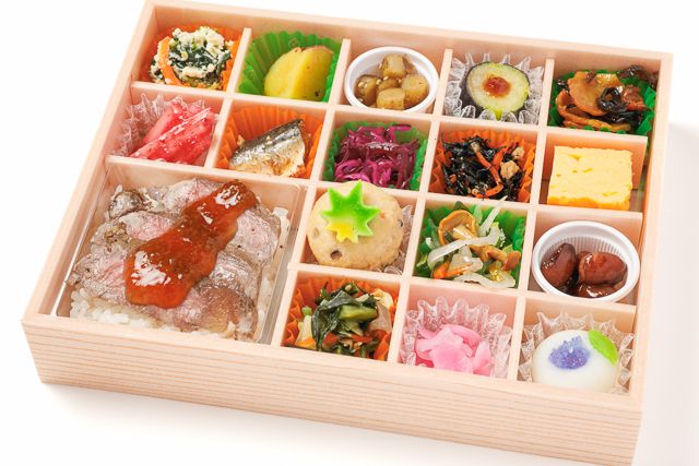 麻布 四季彩堂-【熨斗対応可】牛ロースステーキの十六彩折詰