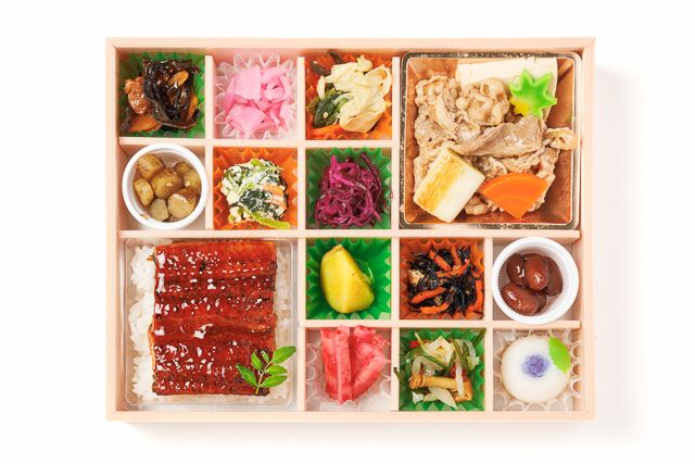 麻布 四季彩堂-【熨斗対応可】鰻重と牛すき焼きの十二彩折詰