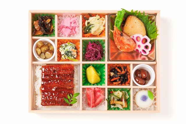 麻布 四季彩堂-【熨斗対応可】鰻重と銀だら柚庵焼きの十二彩折詰