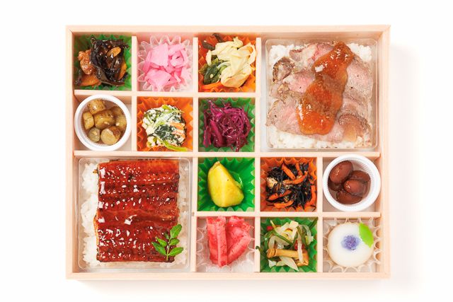 麻布 四季彩堂-【熨斗対応可】鰻重と牛ロースステーキ重の十二彩折詰