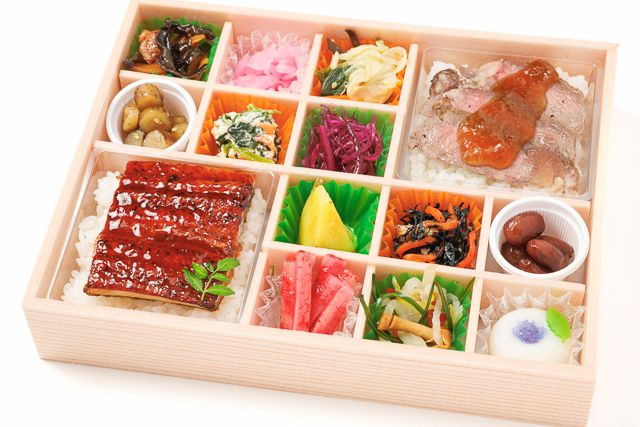 麻布 四季彩堂-【熨斗対応可】鰻重と牛ロースステーキ重の十二彩折詰