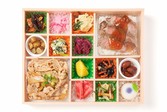 麻布 四季彩堂-【熨斗対応可】牛めしと牛ロースステーキの十二彩折詰