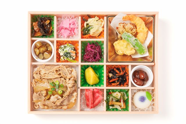 麻布 四季彩堂-【熨斗対応可】牛めしと天麩羅の十二彩折詰