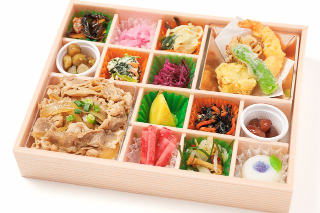 麻布 四季彩堂-【熨斗対応可】牛めしと天麩羅の十二彩折詰