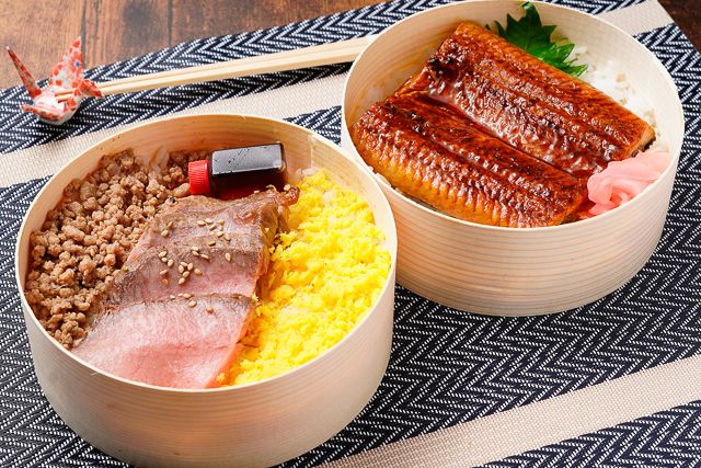 彩うらら-A5黒毛和牛極上カルビ＆鰻の2段弁当［U-19］