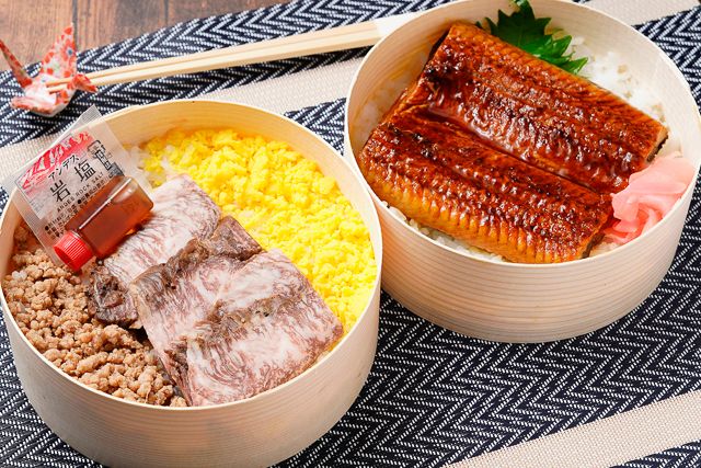 彩うらら-A5黒毛和牛カルビ＆鰻の2段弁当［U-18］