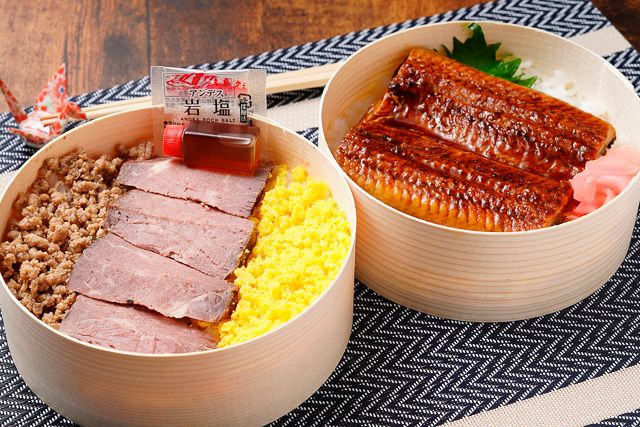 彩うらら-炭火焼き サーロインステーキ＆鰻の2段弁当［U-13］