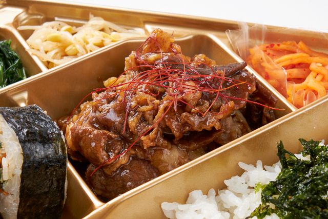 韓菜厨房 モア（岩槻店）-韓菜満載御膳 贅沢牛カルビ焼肉と特製キンパ