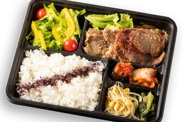 京風焼肉弁当 比叡（札幌店）-国産和牛カルビ＆やわらかカルビの合盛り御膳（濃厚旨塩タレ）