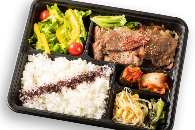 京風焼肉弁当 比叡（札幌店）-やわらかハラミ＆国産和牛カルビ合盛り御膳（濃厚旨塩タレ）