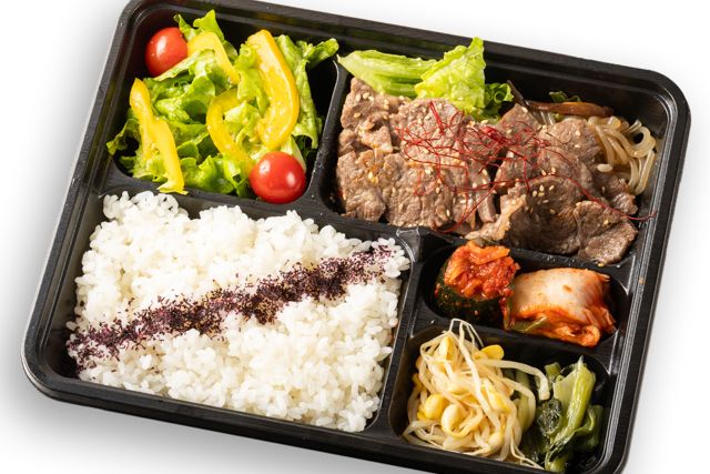 京風焼肉弁当 比叡（札幌店）-国産和牛カルビ御膳（濃厚旨塩タレ）