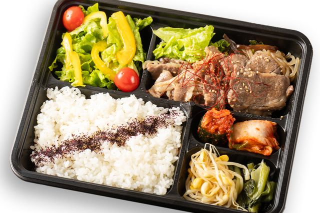 京風焼肉弁当 比叡（札幌店）-国産和牛カルビ＆やわらかカルビの合盛り御膳（京風焼肉タレ）