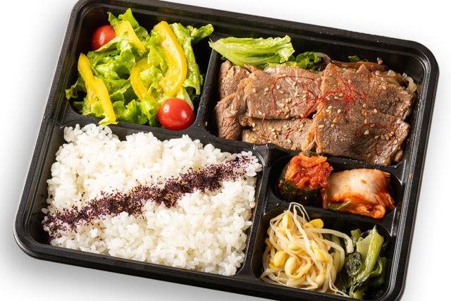 京風焼肉弁当 比叡（札幌店）-国産和牛カルビ御膳（京風焼肉タレ）