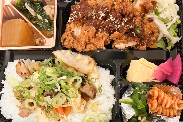 TSUNAGU-トンカツ＆葱塩豚バラ野菜炒め弁当