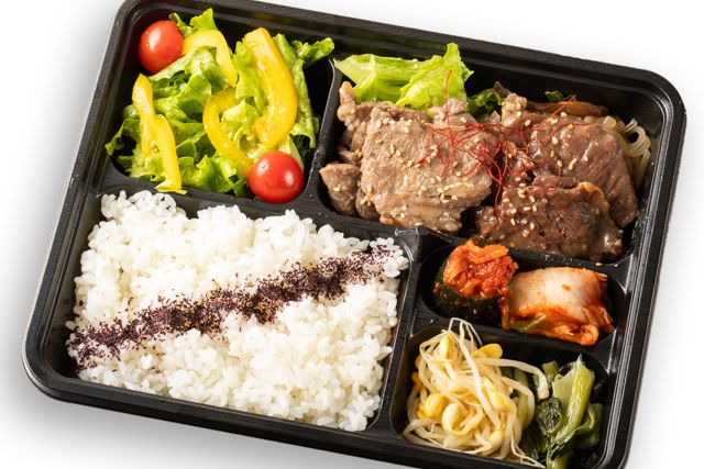京風焼肉弁当 比叡（川崎店）-やわらかハラミ＆国産和牛カルビの合盛り御膳（京風焼肉タレ）