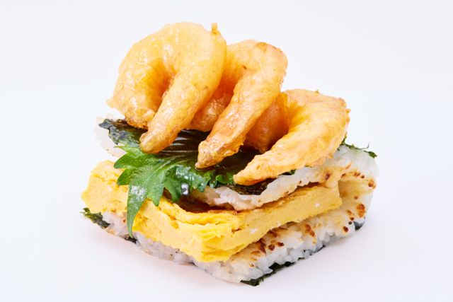 ごちそう焼むすび おにまる（神戸元町店）-【ごちそう焼きむすび】香味だれ海老天むす