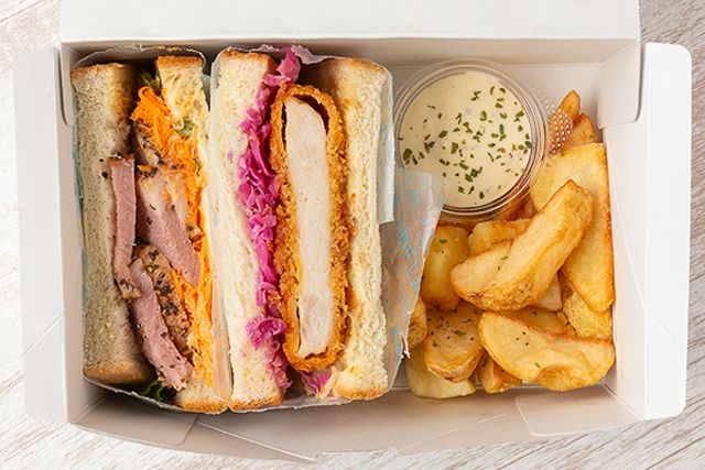 具沢山クラフトサンドイッチ～THE SAND～-【2種のクラフトサンド】鴨のパストラミと肉厚チキンカツのサンドボックス