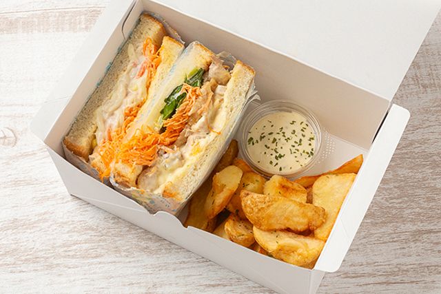 具沢山クラフトサンドイッチ～THE SAND～-【2種のクラフトサンド】照り焼きチキンエッグとツナマカロニのサンドボックス