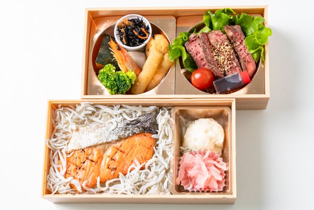 日本料理すし哲-ステーキと焼鮭との和御膳