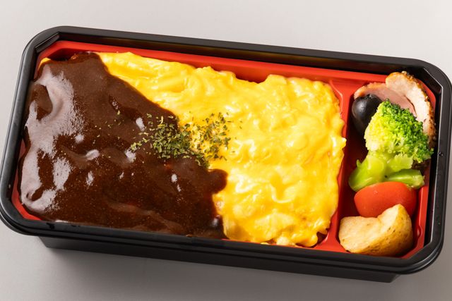 とろとろオムライスのオムタマ亭（札幌店）-チーズinオムライス弁当（デミグラスソース）