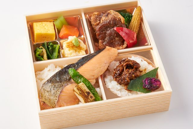 旬菜割烹 膳（東京店）-国産鮭の塩焼きと豚肉の生姜焼き