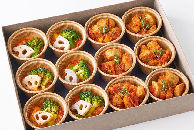 JINBO MINAMI AOYAMA ケータリング（三河店）-ポモドーロ ミスト（サルシッチャと野菜のトマト煮込み＆農園野菜のラタトゥイユ）