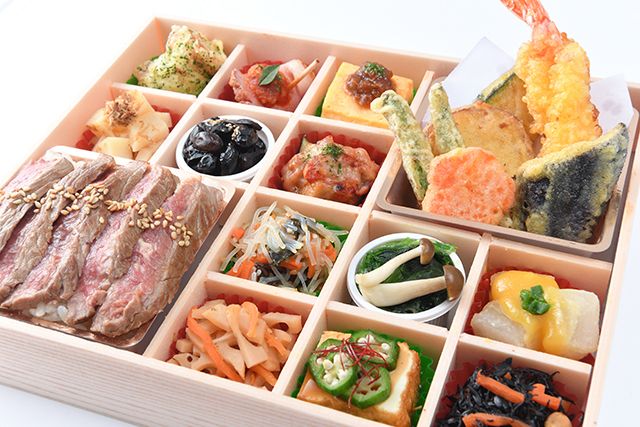四季の味 莉匠庵 （神戸店）-彩り ステーキ重＆天麩羅
