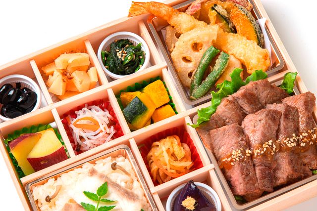 四季の味 莉匠庵 （神戸店）-彩り 鯛めし＆ステーキ＆天麩羅御膳