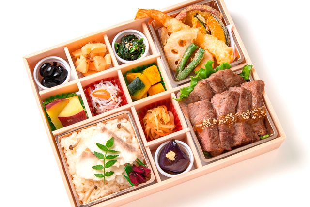 四季の味 莉匠庵 （神戸店）-彩り 鯛めし＆ステーキ＆天麩羅御膳