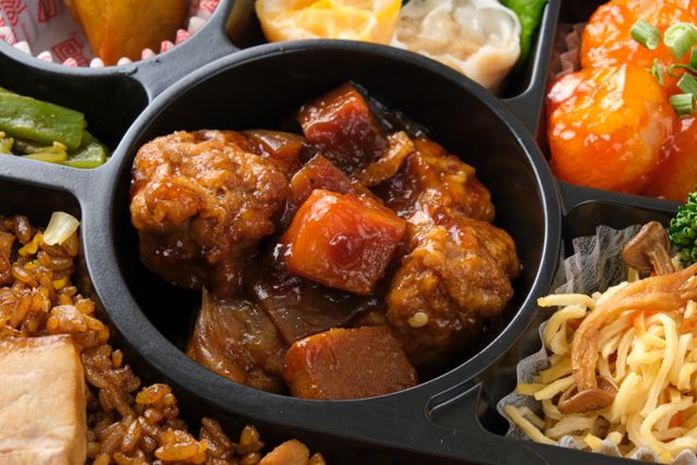 中華料理 馬九行久ーうまくいくー（福岡店）-【エビチリ入り】黒酢香る酢豚と焼きめしの笑門御膳