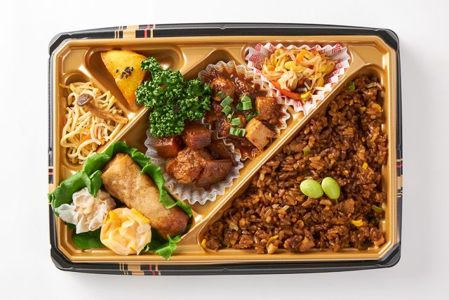 吉祥中華 結-musubi-（福岡店）-【Wメイン】黒酢酢豚＆麻婆豆腐弁当【焼飯】