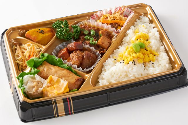 吉祥中華 結-musubi-（福岡店）-【Wメイン】黒酢酢豚＆麻婆豆腐弁当【白飯】