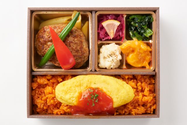 洋食亭 Silver spoon（福岡店）-完熟トマトのオムライス ＆ シャリアピンハンバーグ