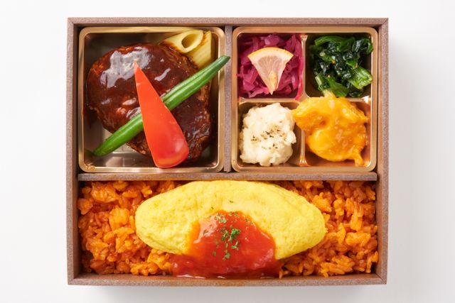 洋食亭 Silver spoon（福岡店）-完熟トマトのオムライス ＆ デミグラスハンバーグ