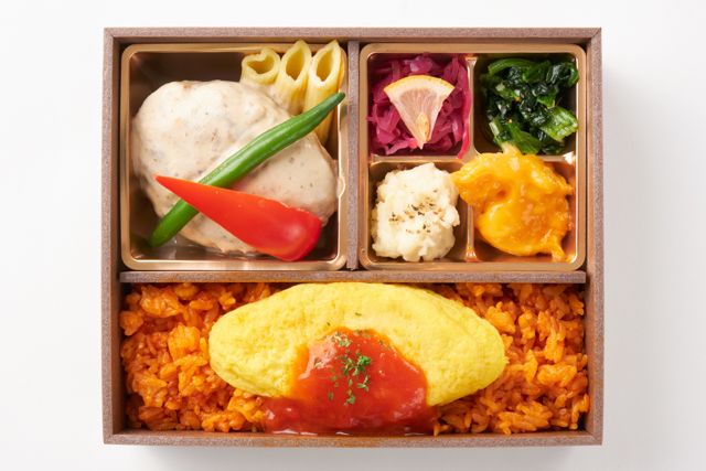 洋食亭 Silver spoon（福岡店）-完熟トマトのオムライス ＆ ポルチーニハンバーグ