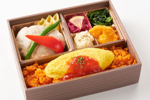 洋食亭 Silver spoon（福岡店）-完熟トマトのオムライス ＆ ポルチーニハンバーグ