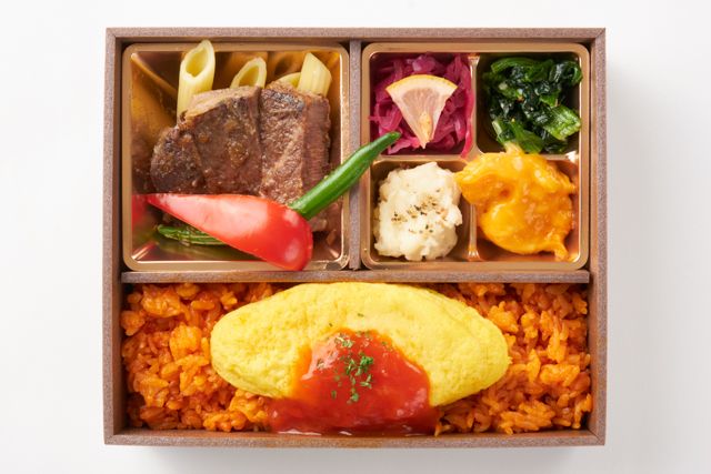 洋食亭 Silver spoon（福岡店）-完熟トマトのオムライス ＆ シャリアピン牛ステーキ