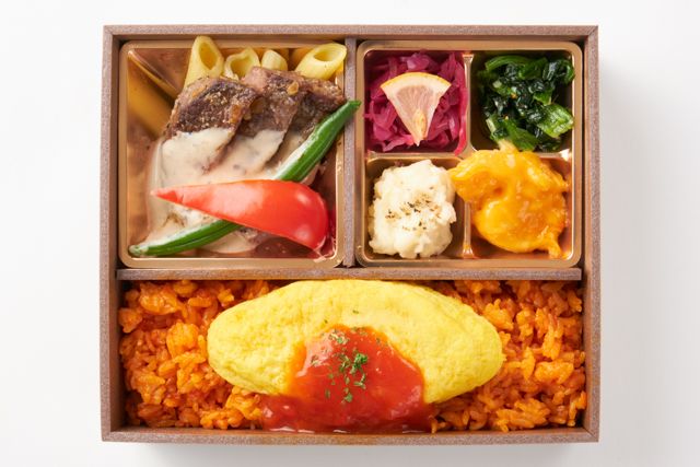 洋食亭 Silver spoon（福岡店）-完熟トマトのオムライス ＆ ポルチーニ牛ステーキ