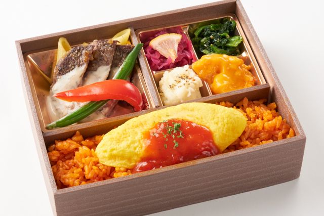 洋食亭 Silver spoon（福岡店）-完熟トマトのオムライス ＆ ポルチーニ牛ステーキ