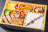 炙焼 楽群-厚切り牛タンとハラミステーキ2種の弁当（60gと60g）