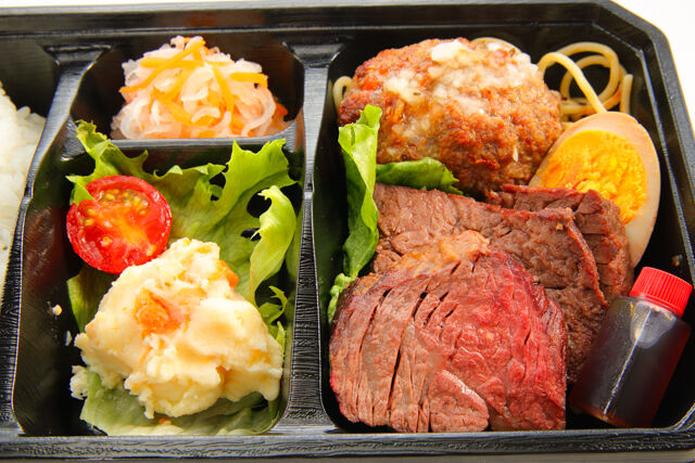 芦屋 麒麟堂-特製ステーキと淡路牛ハンバーグ弁当